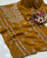 2 Pc Unstitched LCD Gotta Chiffon (KSB 2102A)