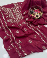 2 Pc Unstitched LCD Gotta Chiffon (KSB 2102A)