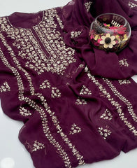 2 Pc Unstitched LCD Gotta Chiffon (KSB 2102A)