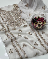 2 Pc Unstitched LCD Gotta Chiffon (KSB 2102A)