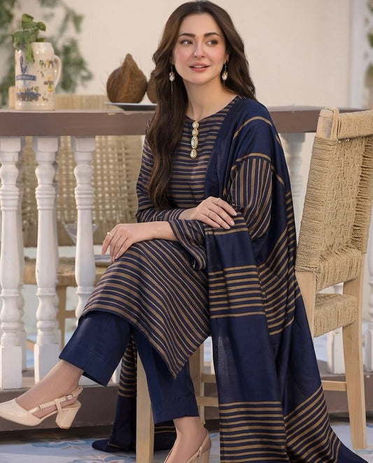 3 Pc Unstitched Soft Khaddi Lawn