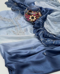 2 Pc Unstitched Pure Sheesha Silk Cut Work