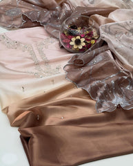 2 Pc Unstitched Pure Sheesha Silk Cut Work