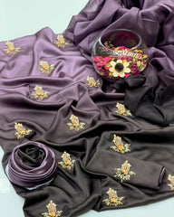 3 Pc Unstitched Shamoze Silk Digital Tye N Dye(KBS021A)