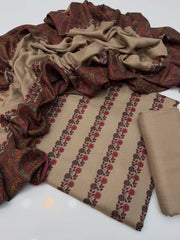 3 Pc Unstitched Kalamkari Pashmina Wool(KSB272)