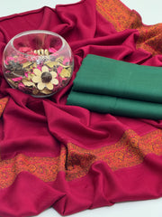 3 Pc Ustitched pure Pashmina Wool Moon Light shawl
