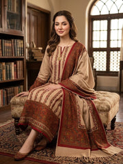 3 Pc Unstitched Kalamkari Pashmina Wool(KSB272)