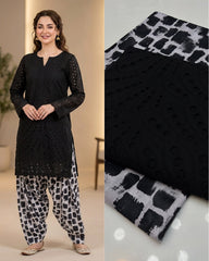 2 Pc Unstitched Lawn Boring Chicken