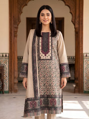 3 Pc Unstitched Pure Pashmina Kani Work
