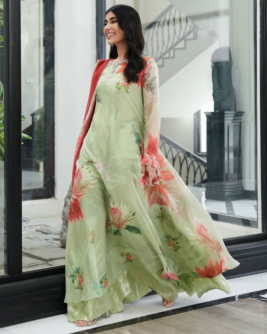 3 Pc Unstitched Shamoze Silk Fancy Neck