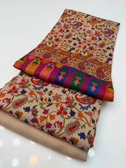 3 Pc Unstitched Kalamkari Pashmina Wool(KSB269)
