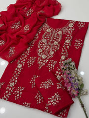 3 Pc Unstitched Lawn Handmade Gotta Work
