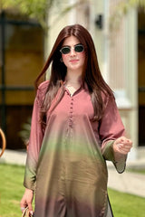 3 Pc Unstitched Shamoz Silk 2 Tone