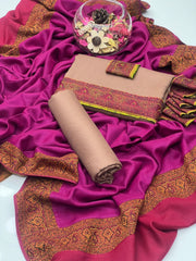 3 Pc Unstitched Pashmina Wool Moon Light (W001)