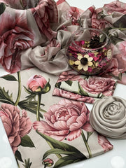 3 Pc Unstitched Shamoze Silk Digital Prints (KSB 22)