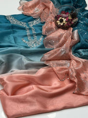 2 Pc Unstitched Sheesha Silk Tye N Dye