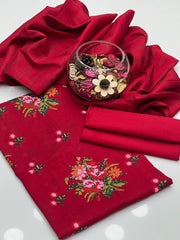 3 Pc Unstitched Dhanak Marina Cross Stitch