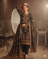 3 Pc Unstitched Dhanak Karandi Digital Prints (KBS032)