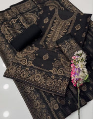 3 Pc Unstitched Pashmina Wool Jacquard
