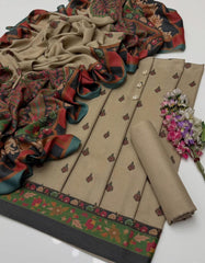3 Pc Unstitched Kalamkari Pashmina Wool (KSB03)