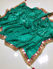 CHUNRI SILK GOTTA WORK DUPATTA