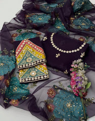 2 Pc Unstitched LCD Gotta Beads Organza (KSB0034)