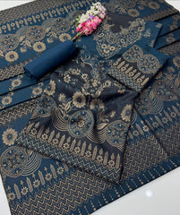 3 Pc Unstitched Wool Jaquard