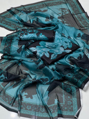 3 Pc Unstitched Shamoze Silk Digital Prints