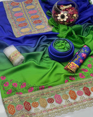 3 Pc Unstitched Shamoze Silk Tye ‘N’ Dye Aneela’s Zarri