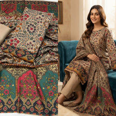 3 Pc Unstitched Kalamkari Pashmina Wool(All)