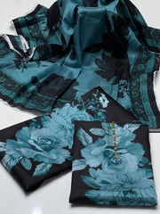 3 Pc Unstitched Shamoze Silk Digital Prints