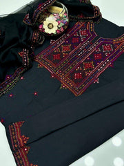 3 PC BLOUCHI HANDMADE LAWN