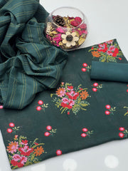 3 Pc Unstitched Dhanak Marina Cross Stitch