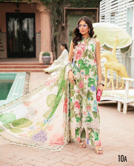 3 PC UNSTITCHED PRINT LAWN