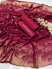 3 Pc Unstitched Dhanak with 3D jacquard shawl