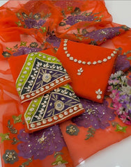 2 Pc Unstitched LCD Gotta Beads Organza (KSB0034)