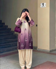 3 Pc Unstitched Shamoze Silk Digital Tye N Dye