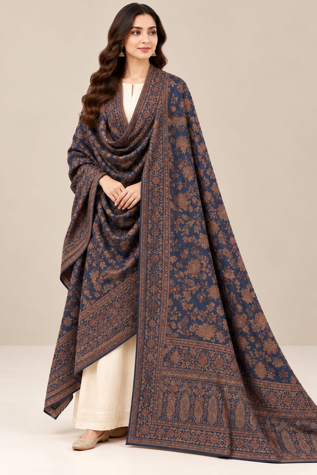 Pure Pashmina Kaani Work Shawl (KB-21Z)