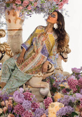 3 pc unstitched Shamoz silk digital floral prints