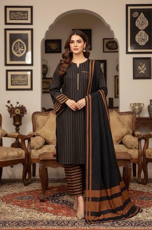 3 Pc Unstitched Khaddi Khaddar