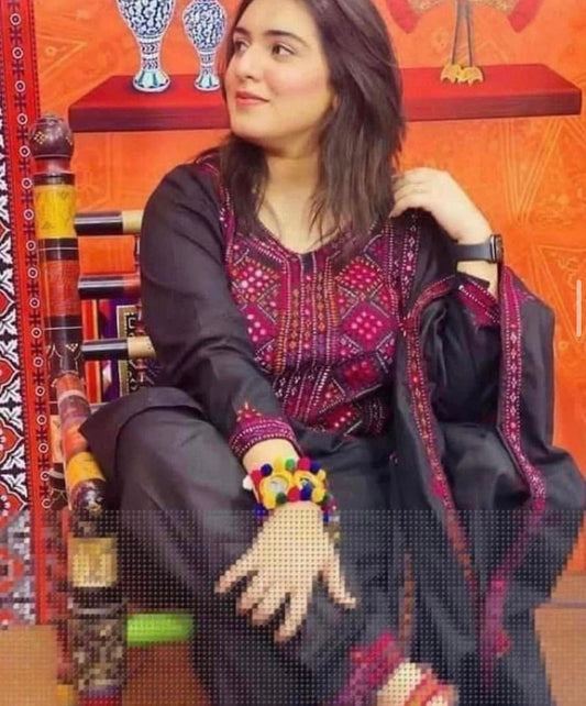 3 Pc Unstitched Baloch’s Sheesha Lawn