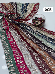 Multi Colour LCD Gotta Chiffon Dupata