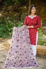 3 pc Un stitched Linen ajrak print