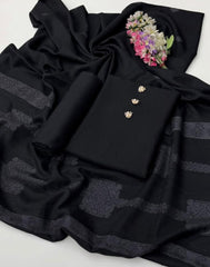 3 Pc Unstitched Dhanak Allover Jacquard