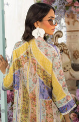 3 pc unstitched Shamoz silk digital floral prints