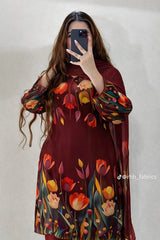 3 Pc Unstitched Shamoze Silk Digital Prints