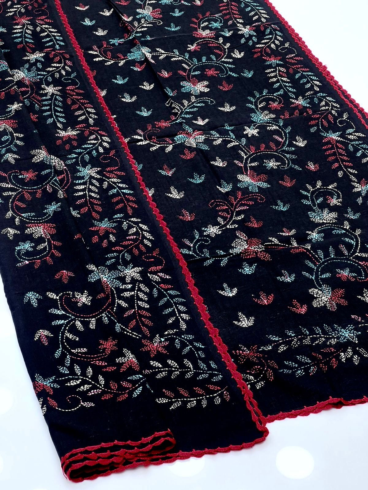 Handmade Multani Embroidered Lawn Chadar