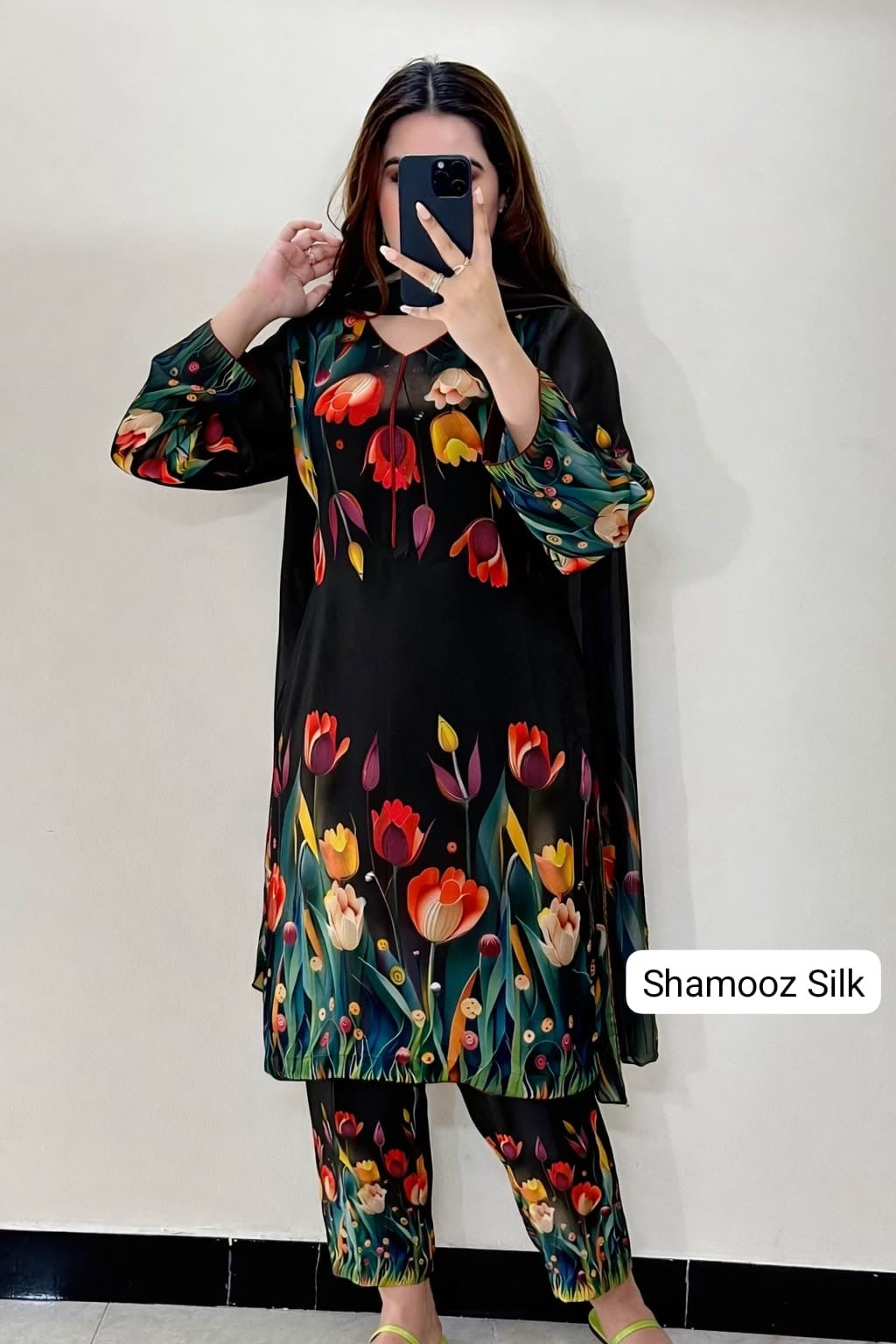 3 Pc Unstitched Shamoze Silk Digital Prints
