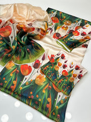 3 Pc Unstitched Shamoze silk Digital Prints