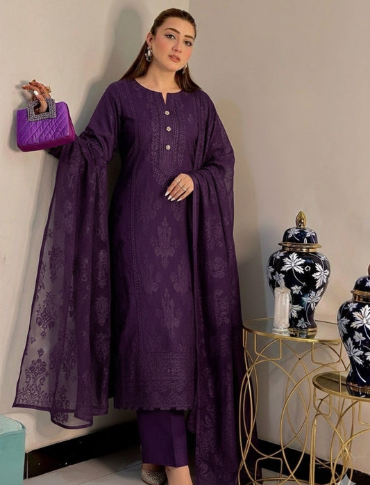 3 Pc Unstitched Dhanak Marina (kSB W1)